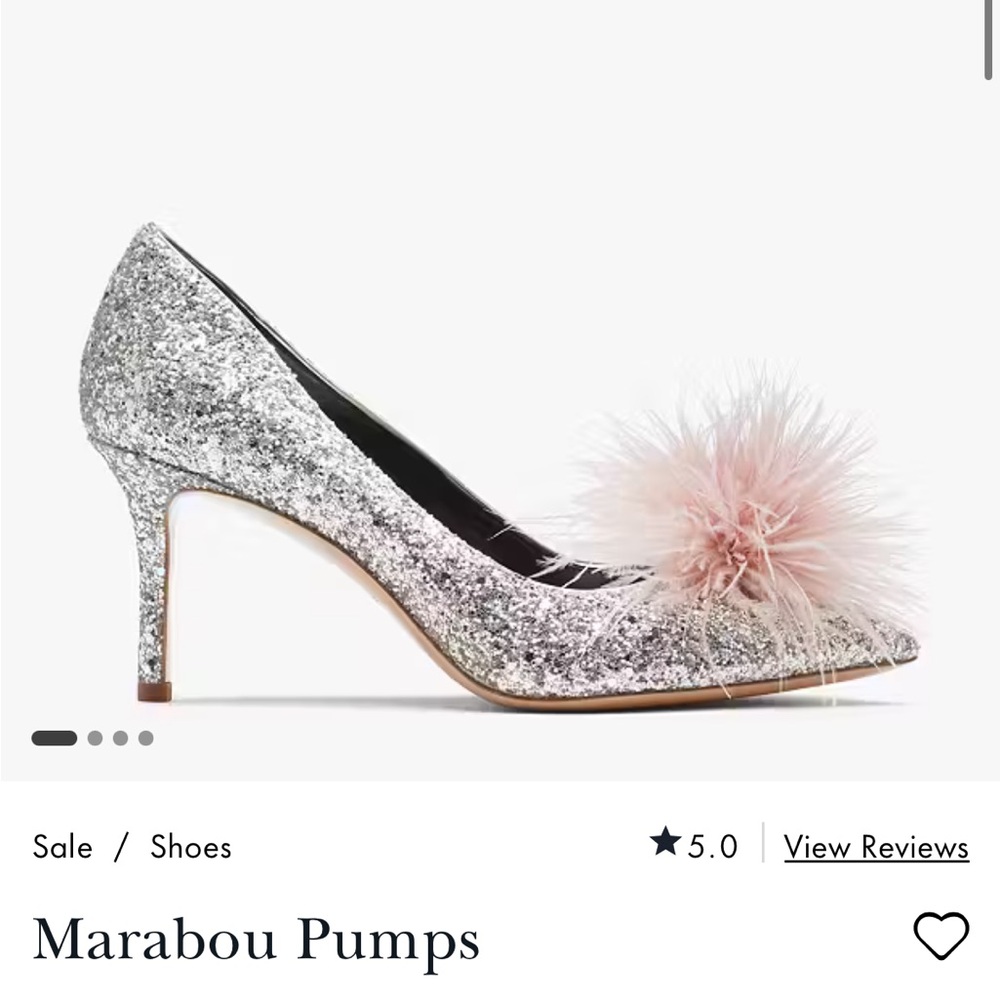 Kate Spade Glitter Marabou Heels